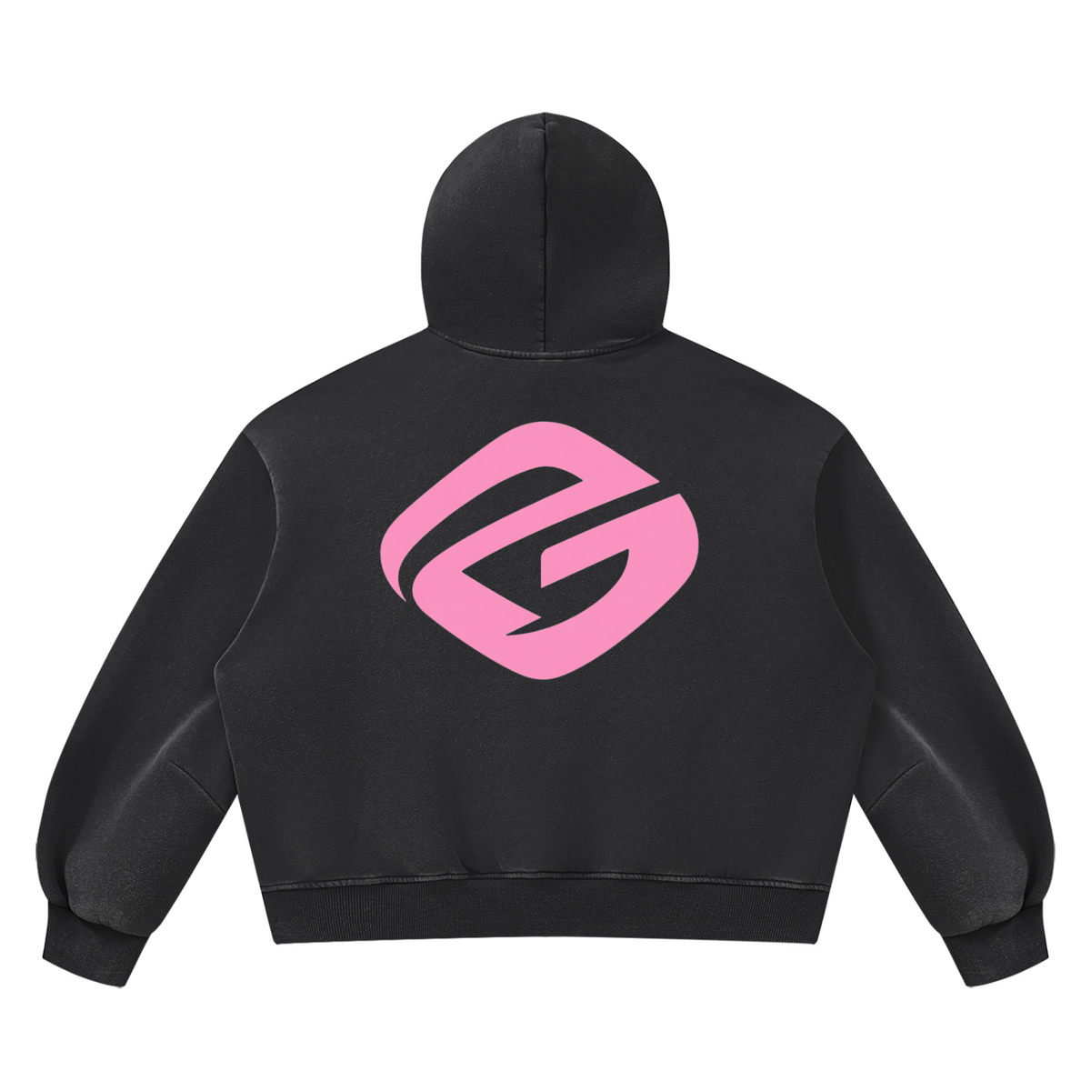Black PHIEUX Vintage Wash Fleece Hoodie