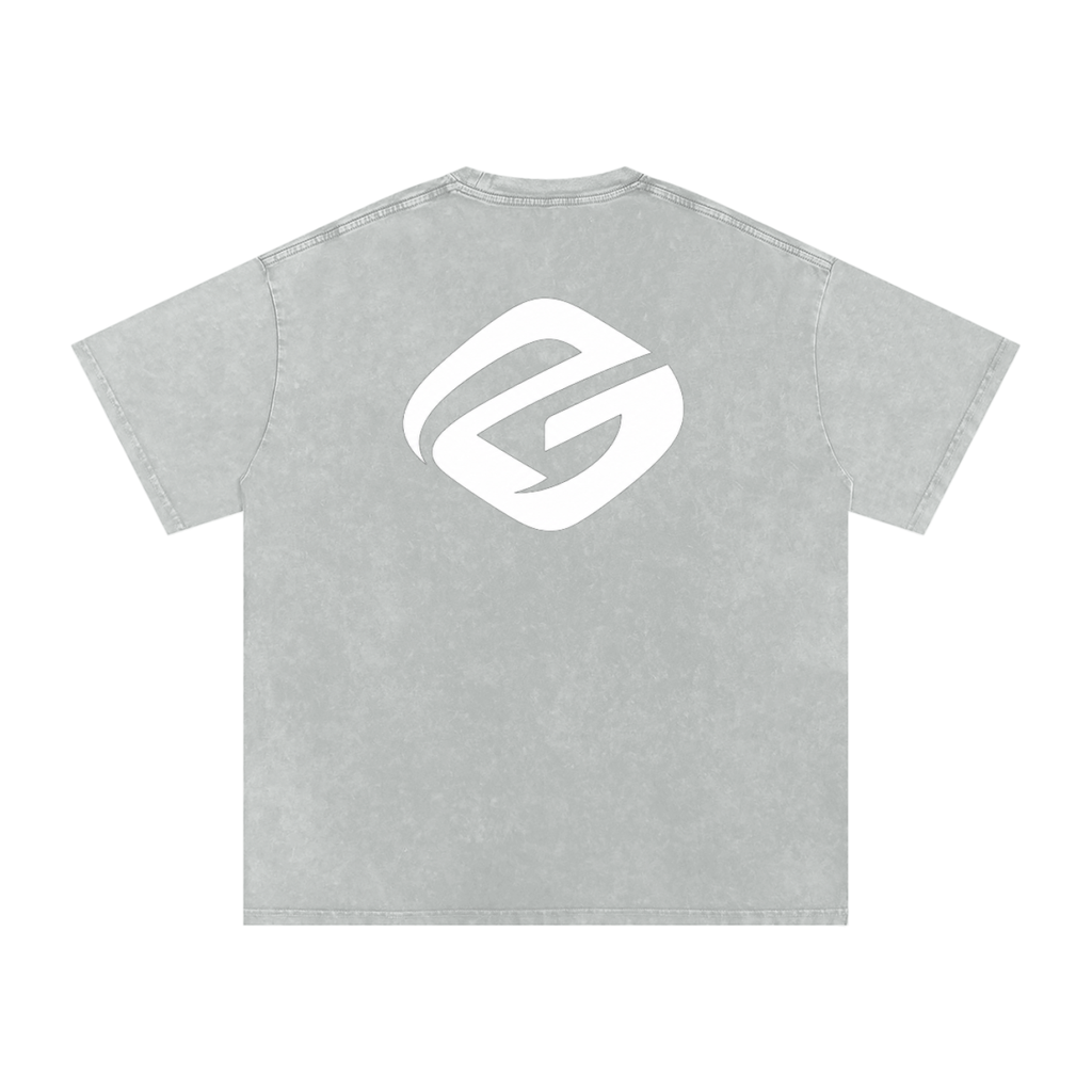 Snow Washed Oversized Cotton T-Shirt
