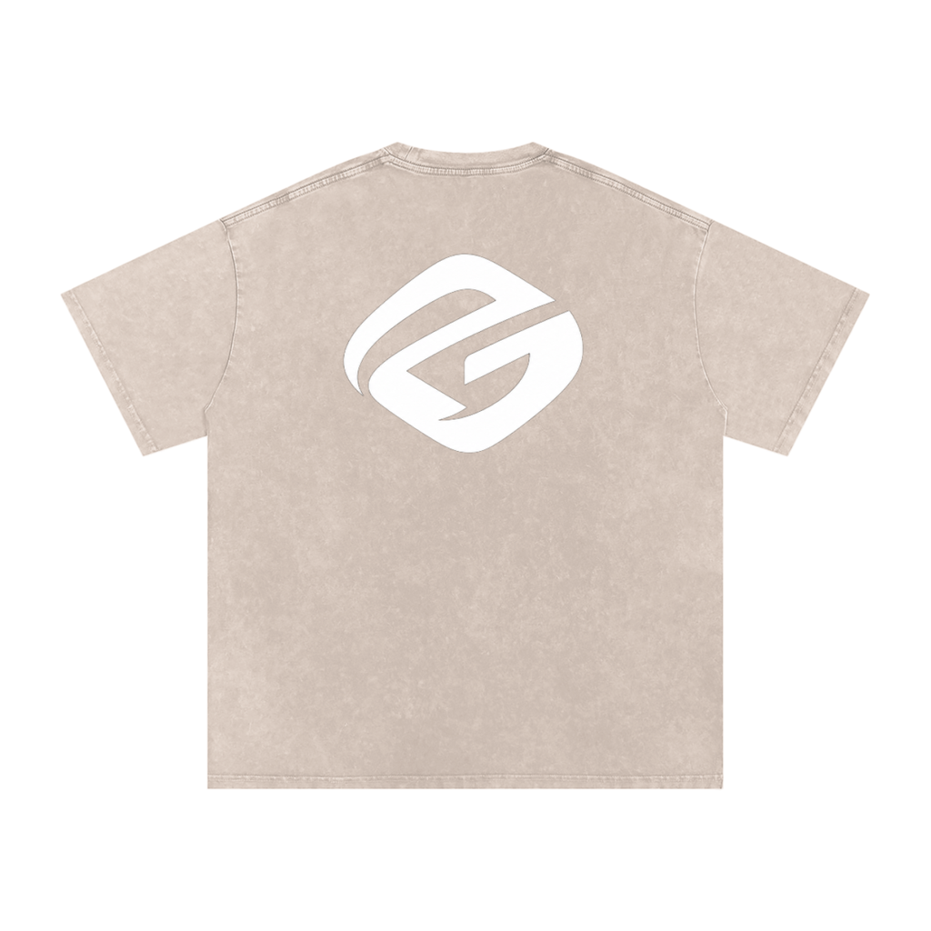Snow Washed Oversized Cotton T-Shirt